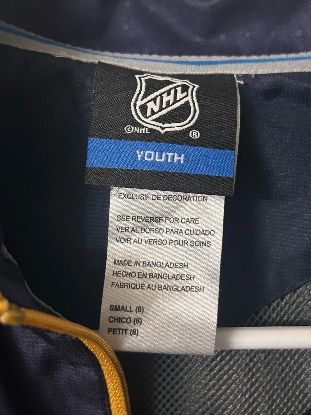 Nashville Predators Youth Jacket NHL Full Zip Lightweight Windbreaker
